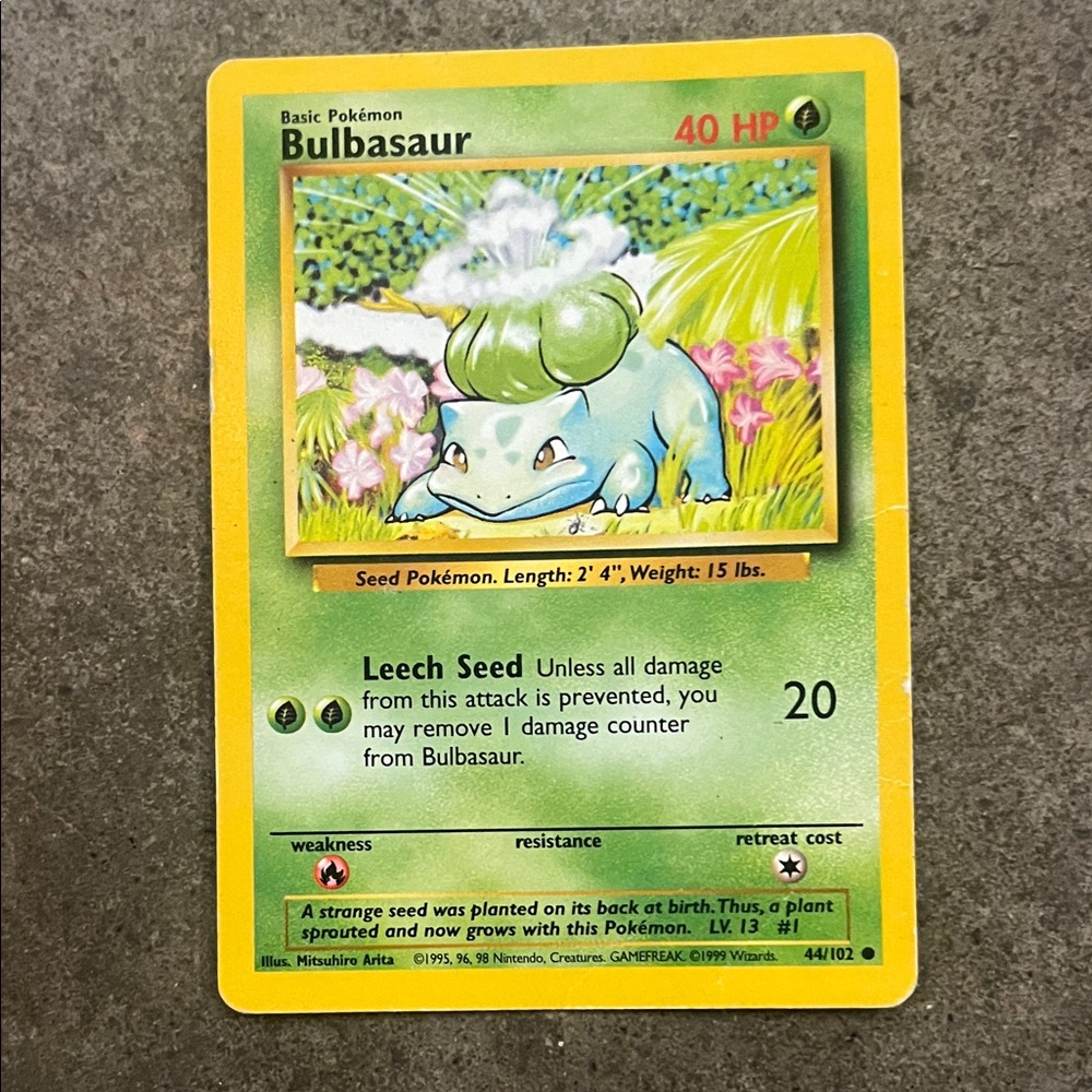 Bulbasaur Pokémon Card - Vintage